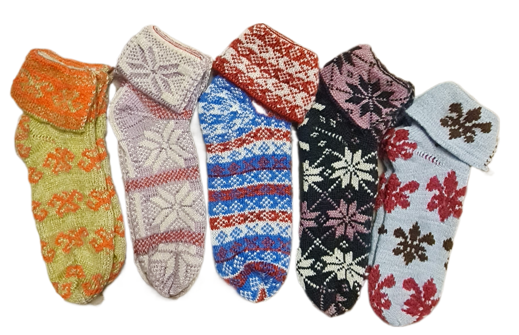 FUNNYSOXX Kadın Yün Patik Çorap – Özel Kutulu, Desenli, Sıcak Tutan Kışlık Çorap - funnysoxx