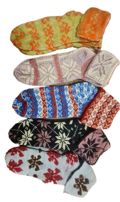 FUNNYSOXX Kadın Yün Patik Çorap – Özel Kutulu, Desenli, Sıcak Tutan Kışlık Çorap - funnysoxx