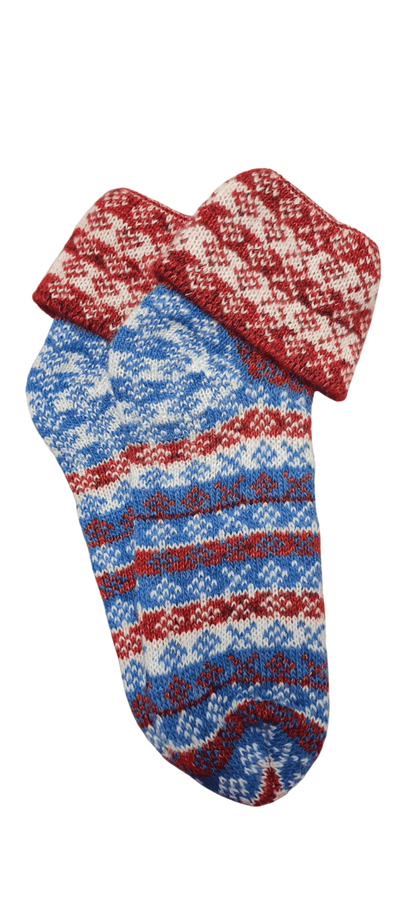 FUNNYSOXX Kadın Yün Patik Çorap – Özel Kutulu, Desenli, Sıcak Tutan Kışlık Çorap - funnysoxx