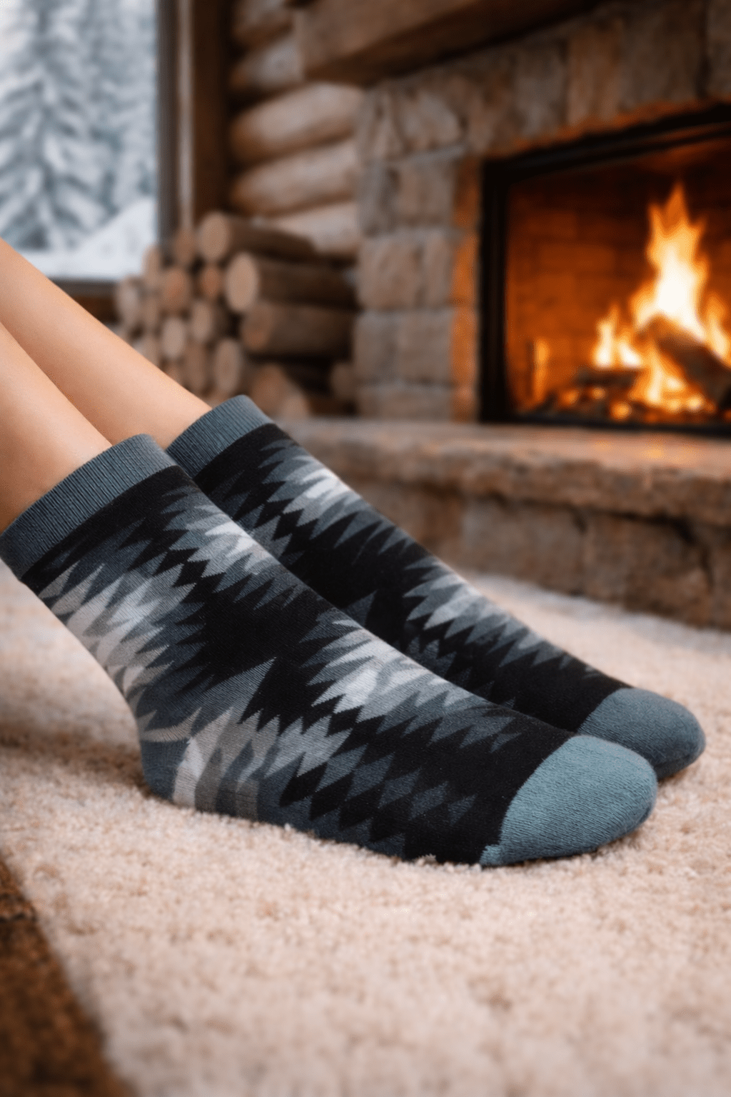 Toptan 6 Adet FUNNYSOXX Etnik Desenli Kadın Havlu Soket Çorap Premium Pamuklu & Likralı Çorap Seti - funnysoxx