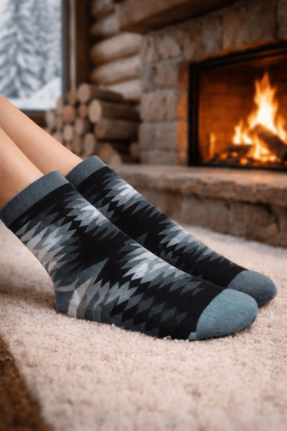 Toptan 6 Adet FUNNYSOXX Etnik Desenli Kadın Havlu Soket Çorap Premium Pamuklu & Likralı Çorap Seti - funnysoxx