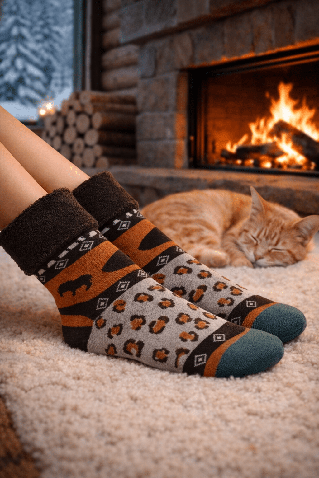 FUNNYSOXX Etnik Desenli Kadın Havlu Soket Çorap – 3’lü Kutu | Premium Pamuklu & Likralı Konfor - funnysoxx