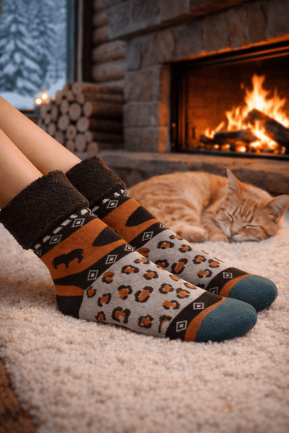 FUNNYSOXX Etnik Desenli Kadın Havlu Soket Çorap – 3’lü Kutu | Premium Pamuklu & Likralı Konfor - funnysoxx