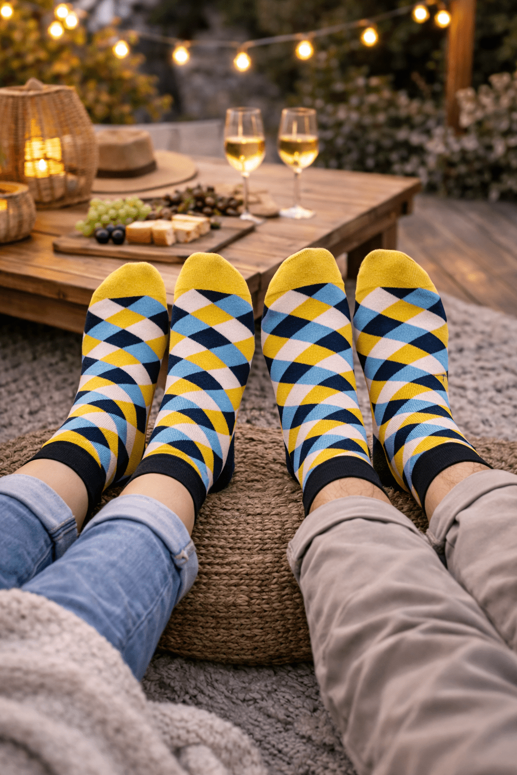 Toptan 6 Adet FUNNYSOXX Ekose Desenli Soket Çorap Kadın & Erkek Likralı Konforlu Çorap Seti Unisex - funnysoxx