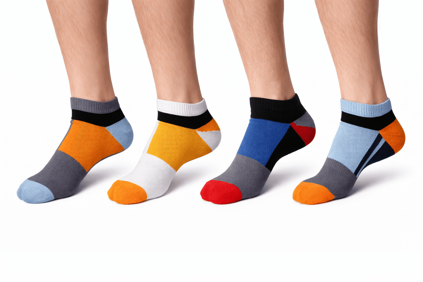 Toptan 6 Adet FUNNYSOXX Kadın & Erkek Spor Step Çorap Pamuklu Likralı Konforlu Çorap Seti Unisex - funnysoxx