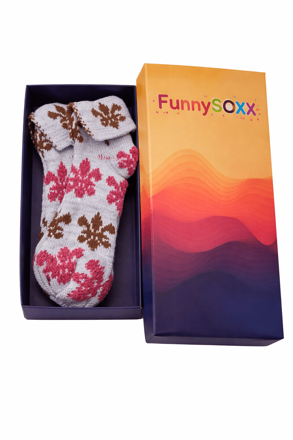 Toptan 4 ADET FUNNYSOXX Kadın %90 Yün Patik Çorap Desenli, Sıcak Tutan Kışlık Likralı Konforlu Çorap Seti - funnysoxx