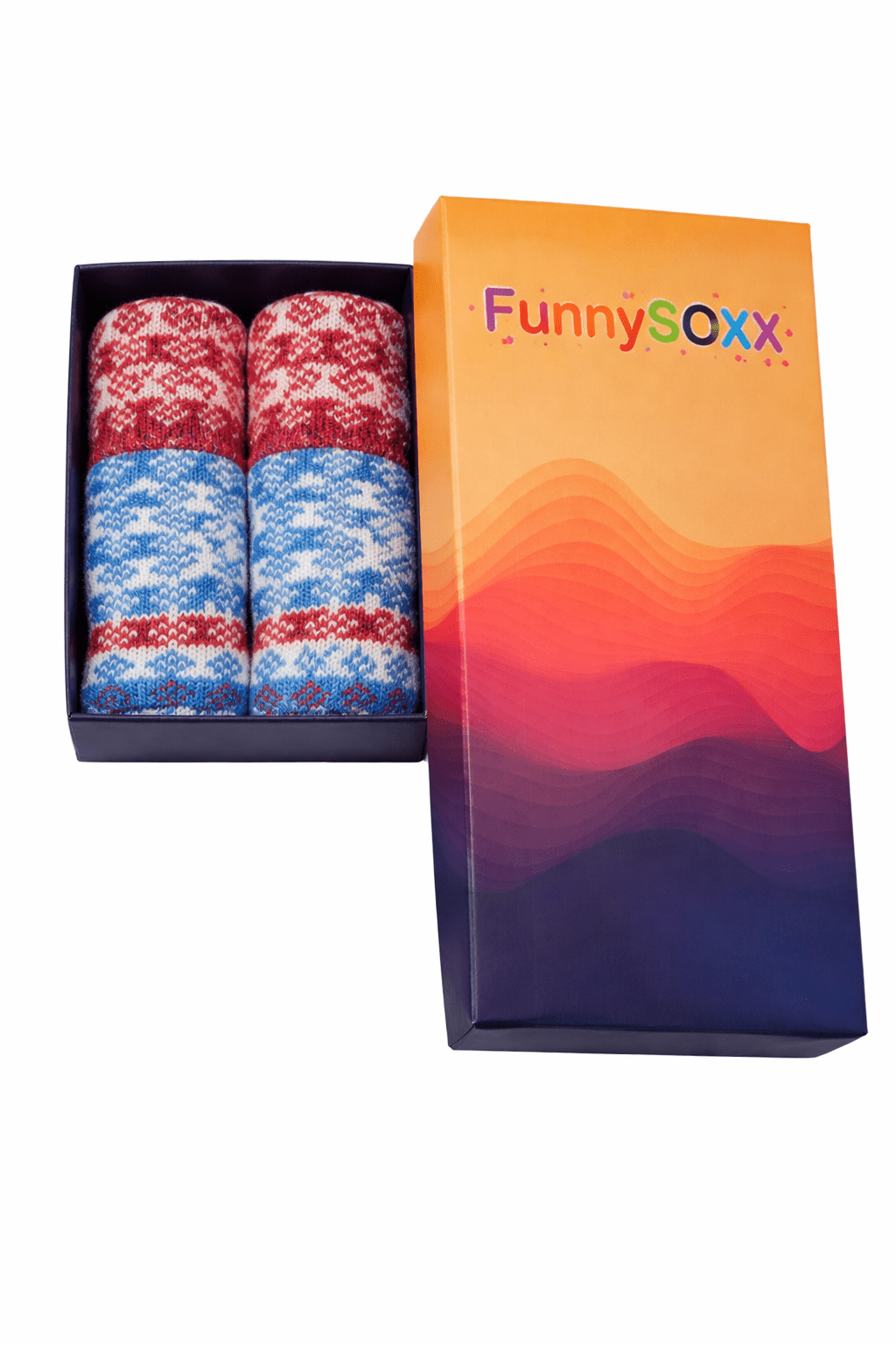 Toptan 4 ADET FUNNYSOXX Kadın %90 Yün Patik Çorap Desenli, Sıcak Tutan Kışlık Likralı Konforlu Çorap Seti - funnysoxx