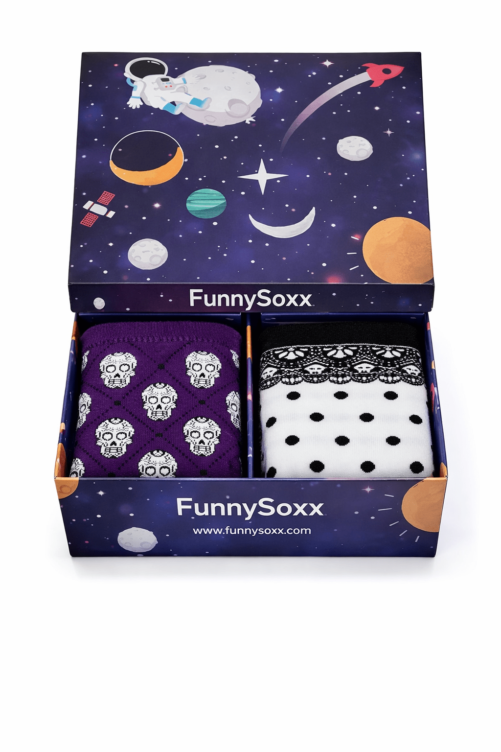 Toptan 6 Adet FUNNYSOXX Halloween desenli kadın diz altı çorap. Pamuklu, esnek ve rahat premium Likralı Çorap Seti - funnysoxx