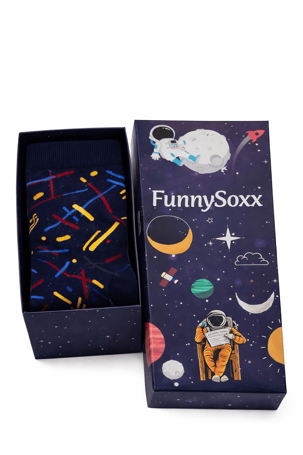 FUNNYSOXX Erkek Soket Çorap %80 Pamuk, Geometrik Desenli (39/46) Likralı Konforlu Çorap - funnysoxx
