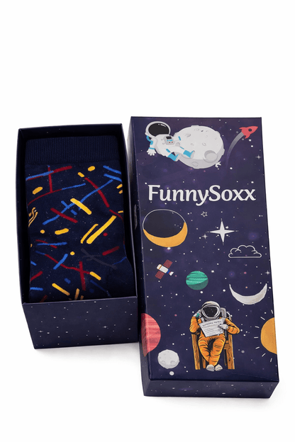 FUNNYSOXX Erkek Soket Çorap %80 Pamuk, Geometrik Desenli (39/46) Likralı Konforlu Çorap - funnysoxx