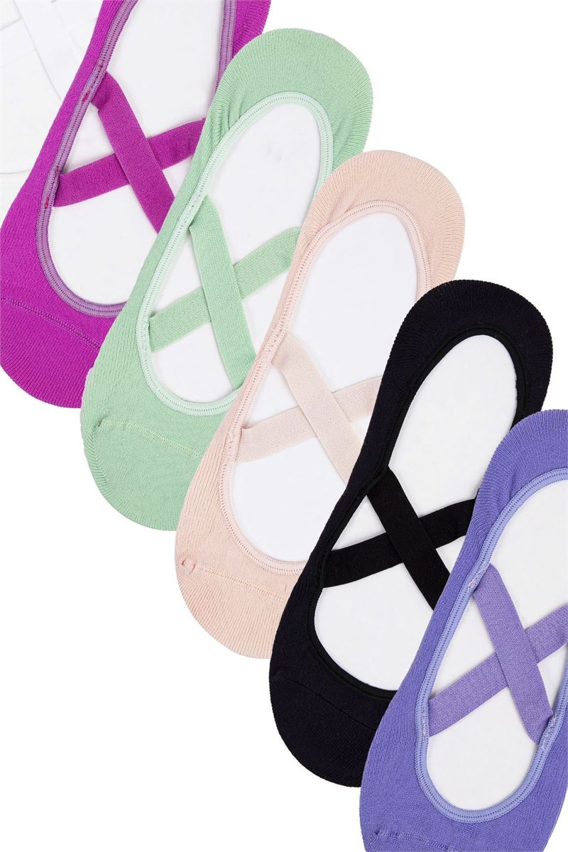 FUNNYSOXX Kadın Görünmez Yoga Çorabı – Kaymaz Tabanlı, Esnek & Konforlu | 3’lü Set - funnysoxx