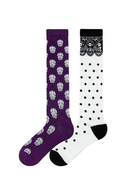 2’li özel kutuda Halloween desenli kadın dizaltı çorap. Pamuklu, esnek ve rahat yapı. FUNNYSOXX premium çorap koleksiyonu. - funnysoxx