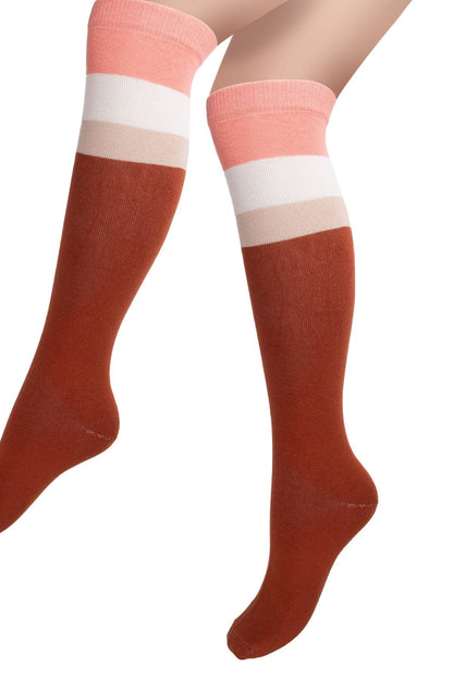 FUNNYSOXX Kadın Dizaltı Uzun Çorap 3’lü Set – Pamuklu & Elastik Özel Kutulu - funnysoxx