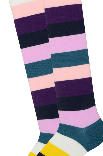 FUNNYSOXX Çember Desenli Kadın Dizaltı Çorap – 3’lü Kutu | Premium Pamuklu & Likralı - funnysoxx