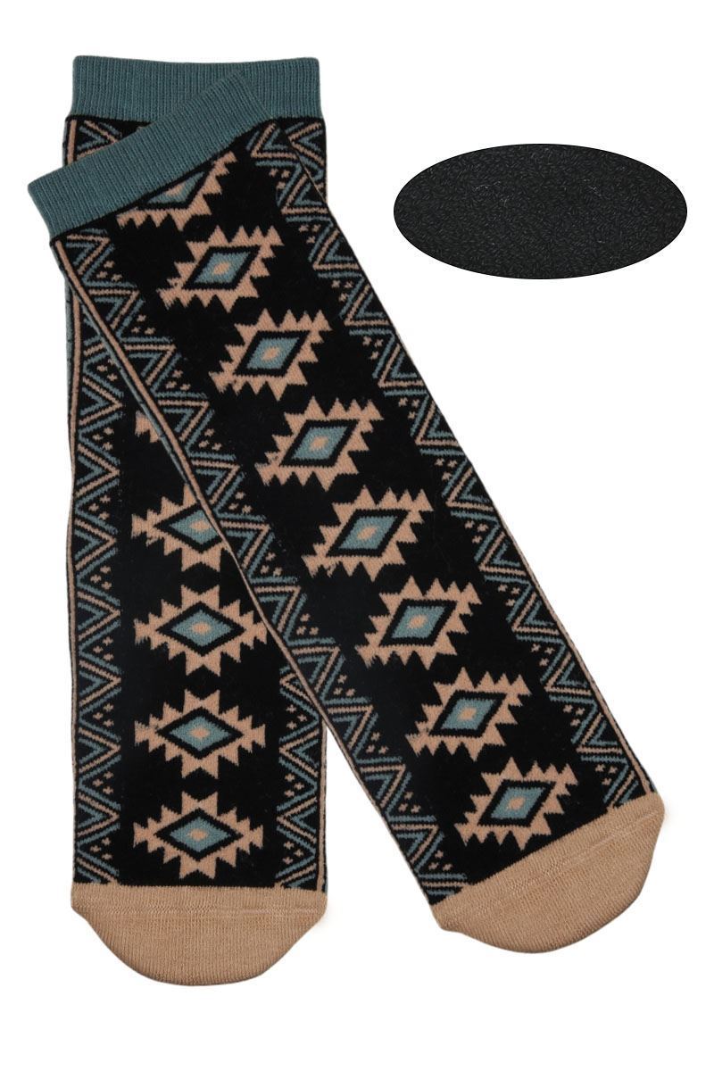 FUNNYSOXX Etnik Desenli Kadın Havlu Soket Çorap – 3’lü Kutu | Premium Pamuklu & Likralı Konfor - funnysoxx