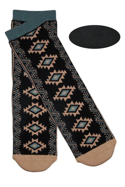 FUNNYSOXX Etnik Desenli Kadın Havlu Soket Çorap – 3’lü Kutu | Premium Pamuklu & Likralı Konfor - funnysoxx