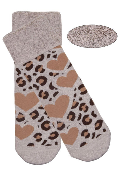 FUNNYSOXX Etnik Leopar Desenli Kadın Havlu Soket Çorap – 3’lü Kutu | Premium Pamuklu & Likralı - funnysoxx