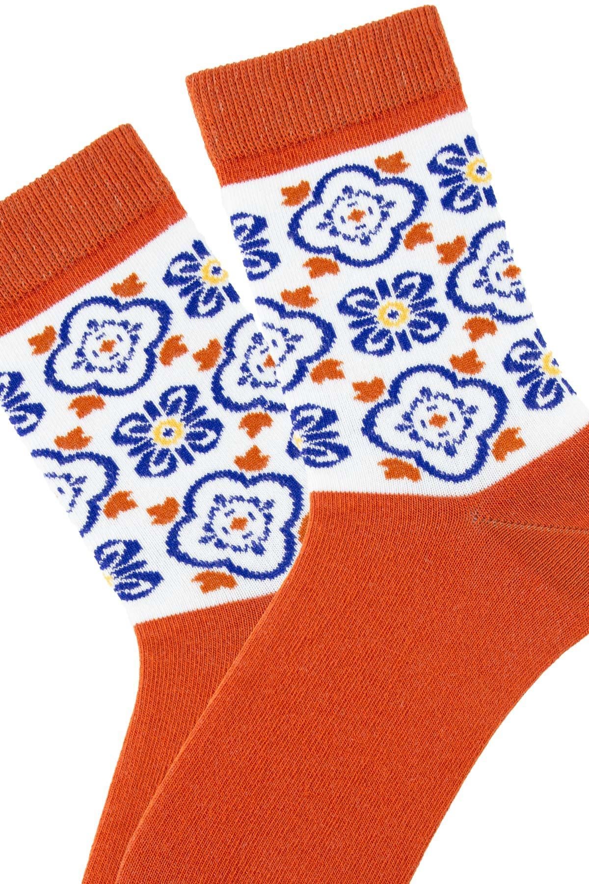 FUNNYSOXX Seramica Desenli Kadın Soket Havlu Çorap 3’lü Özel Kutulu Set – Pamuklu & Elastik - funnysoxx