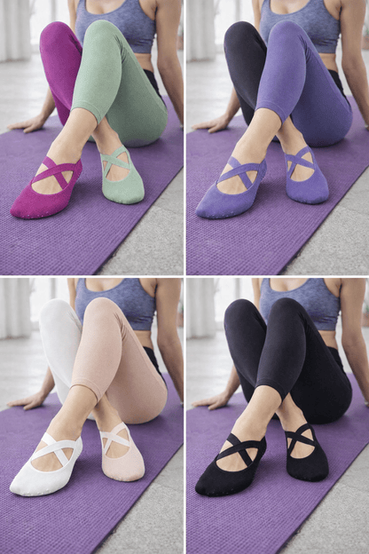 Toptan 6 Adet FUNNYSOXX Görünmez Yoga Çorabı – Kaymaz Tabanlı, Esnek Likralı Konforlu Çorap Seti - funnysoxx